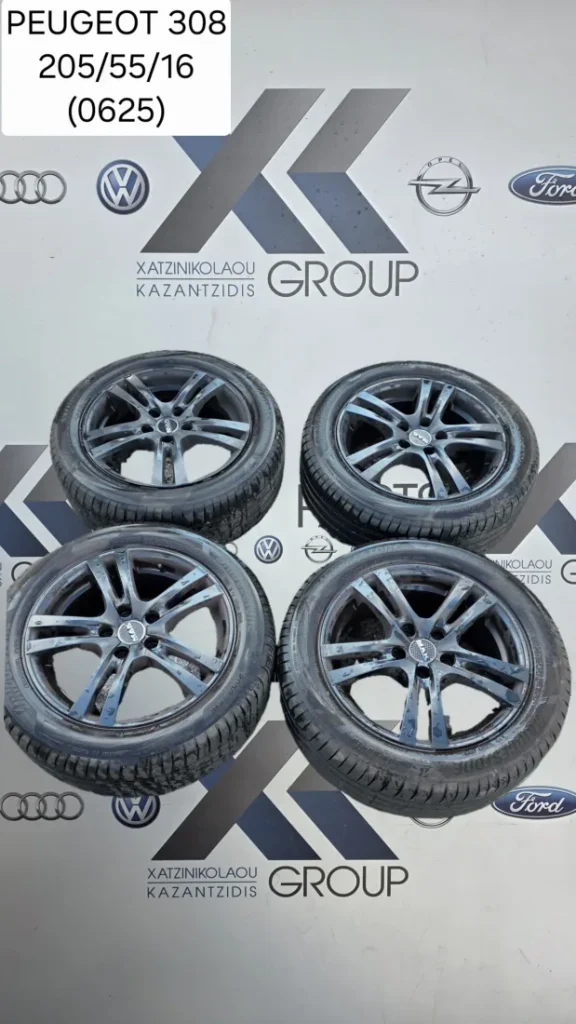 PEUGEOT 308-2013-2017 ΖΑΝΤΟΛΑΣΤΧΑ ΑΛΟΥΜΙΝΙΟΥ 16'' 205-55-16 (DOT6-25)