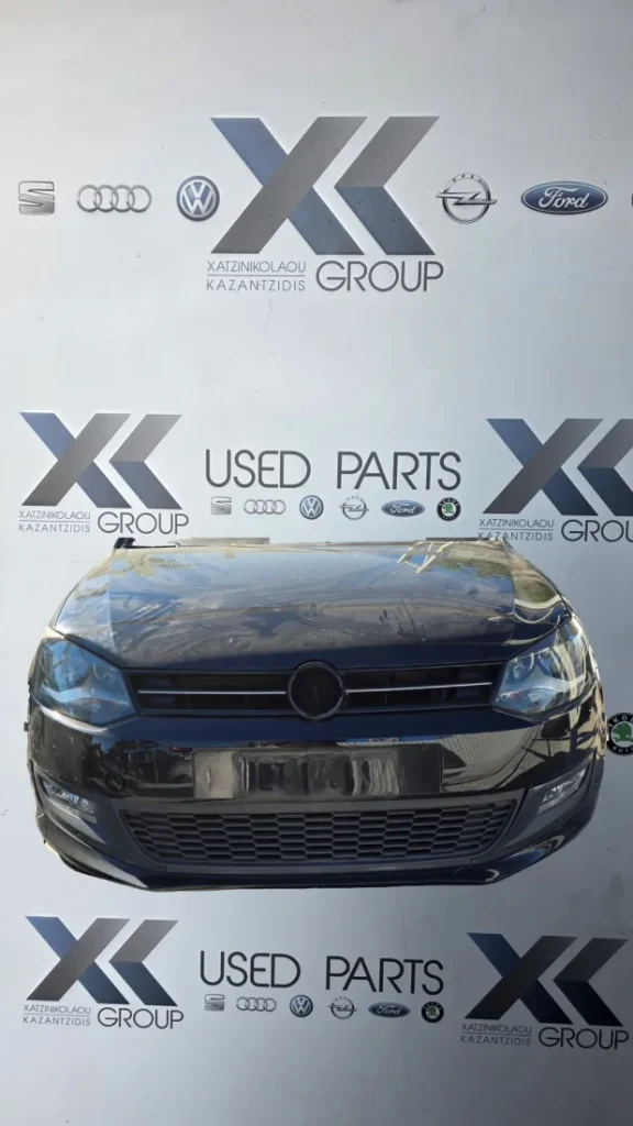 VW POLO 2009-2013 ΜΟΥΡΗ ΕΜΠΡΟΣ ΚΟΜΠΛΕ-ΜΟΥΡΑΚΙ(ΚΑΠΟ ΦΤΕΡΑ ΦΑΝΑΡΙΑ ΠΡΟΦΥΛΑΚΤΗΡΑΣ ΜΕΤΩΠΗ ΨΥΓΕΙΑ) ΤΑΜΠΛΟ ΑΕΡΟΣΑΚΟΙ ΖΩΝΕΣ.