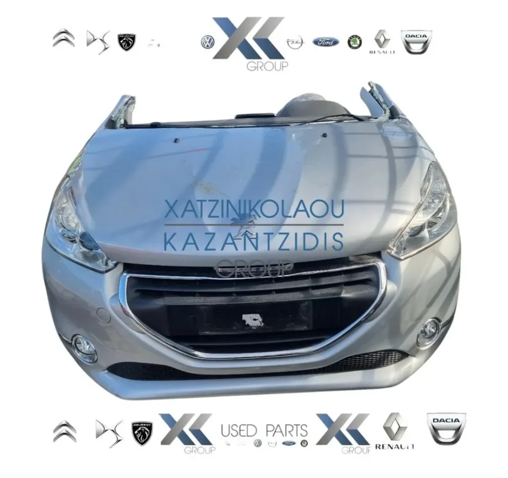 PEUGEOT 208 2013-2019  ΜΟΥΡΗ ΕΜΠΡΟΣ ΚΟΜΠΛΕ (ΚΑΠΟ-ΦΑΝΑΡΙΑ-ΜΕΤΩΠΗ-ΤΡΑΒΕΡΣΑ-ΠΡΟΦΥΛΆΚΤΗΡΑΣ-ΦΤΕΡΑ-ΘΟΛΟΙ-ΨΥΓΕΙΑ-ΣΕΤ ΑΕΡΟΣΑΚΟ