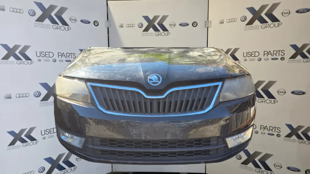 SKODA RAPID 2012-2020 ΜΟΥΡΗ ΕΜΠΡΟΣ ΚΟΜΠΛΕ-ΜΟΥΡΑΚΙ(ΚΑΠΟ ΦΤΕΡΑ ΦΑΝΑΡΙΑ ΠΡΟΦΥΛΑΚΤΗΡΑΣ ΜΕΤΩΠΗ ΨΥΓΕΙΑ) ΤΑΜΠΛΟ ΑΕΡΟΣΑΚΟΙ ΖΩΝΕΣ